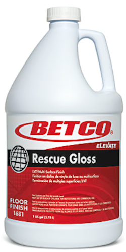 Betco Rescue Gloss Floor Finish, 1 Gallon, 4/CT
