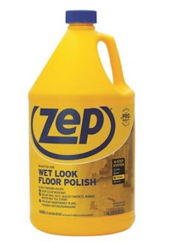 Zep Wet-Look Floor Polish, 128 oz, 4/CT