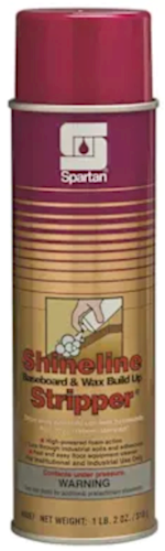 Spartan Shineline Lemon Scent Baseboard and Wax Buildup Stripper Aerosol, 18 oz, Case of 12