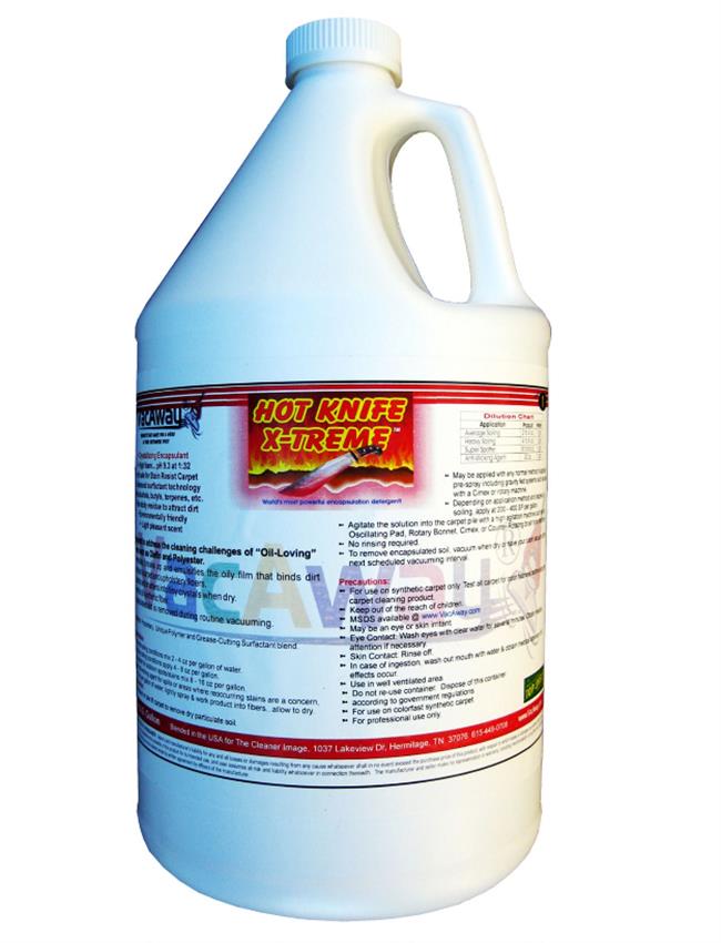 Powr-Flite Hot Knife Carpet & Upholstery Cleaner, Encapsulation Dry Foam, 1 Gallon, Case of 4