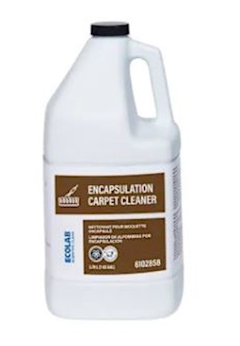 Ecolab Carpet Cleaner, Encapsulation, Citrus Scent, 1 Gallon, Case of 4