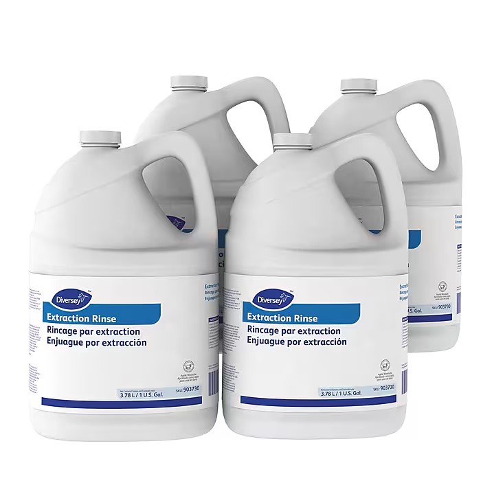 Diversey Carpet Extraction Rinse, Liquid, Fruity Floral Scent, 1 Gallon, Case of 4