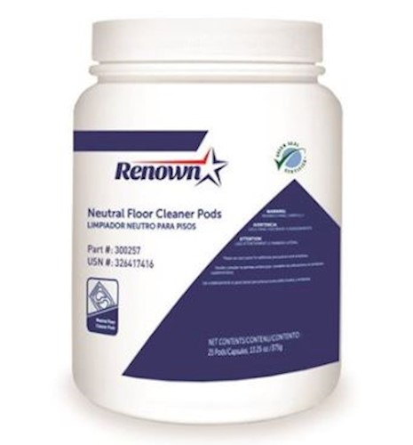 Renown Neutral Floor Cleaner Pods, 25/CT