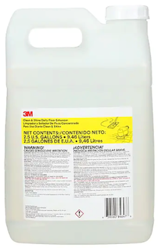 3M Clean & Shine Daily Floor Enhancer Neutral Cleaner Concentrate, 1/2 Gallon, 4/CT
