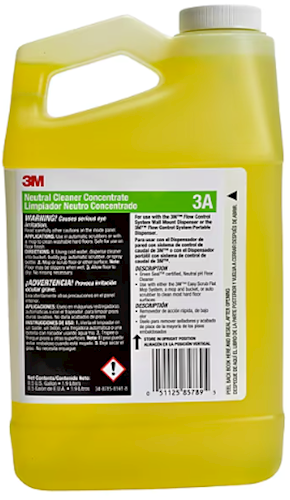 3M Neutral Cleaner Concentrate, 1/2 Gallon, 4/CT