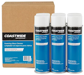 Coastwide Professional Foaming Glass Cleaner, Fresh & Clean Scent, 19 oz, 6/CT