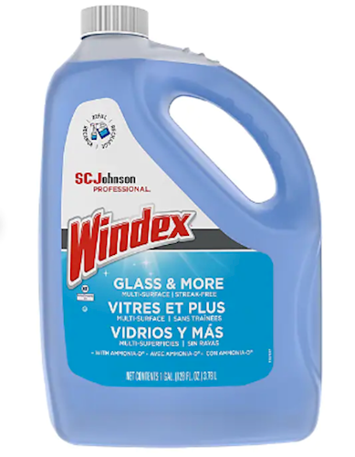 Windex with Ammonia-D Glass Cleaner, Floral, 1 Gallon, 4/CT