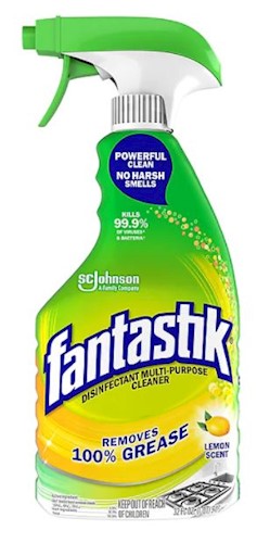 Fantastik All Purpose Cleaner, Disinfectant, Spray, Lemon Scent, 32 OZ