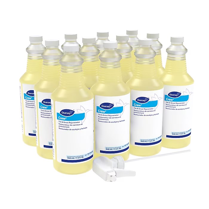 Diversey Crew Bathroom Cleaner, Tile & Grout Rejuvenator, 32 OZ., 12/CT