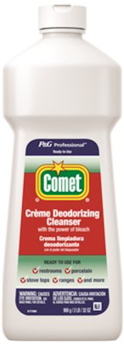 Comet Cleaner, Deodorizing, with Bleach, Creme, 32 OZ, 10/CT