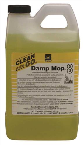 Spartan Cleaner, Neutral Floor, Damp Mop, Lemon Scent, 2 L, 4/CT