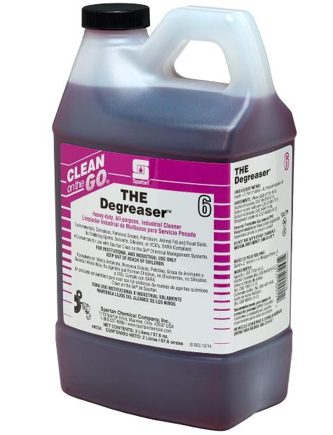 Spartan Degreaser, Industrial, Clean on the Go, 6, 2 L, 4/CT