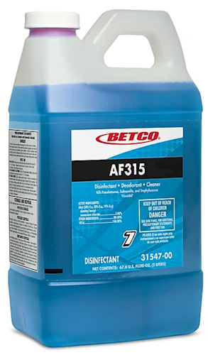Betco Disinfectant, AF315, Citrus Floral Scent, 2 LITER, 4/CT