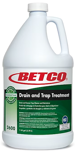 Betco Drain and Trap Cleaner, Probiotic, Ocean Scent, 1 GALLON BOTTLE, 4/CT