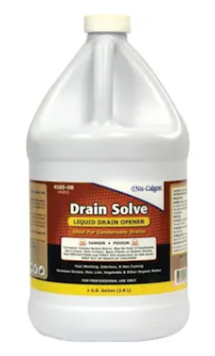 Nu-Calgon Drain Cleaner, Liquid, Drain Solve, 1 GALLON, 4/CT