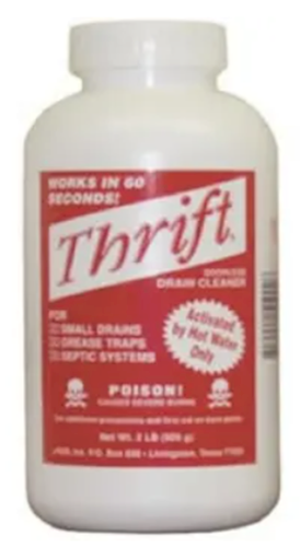Thrift Drain Cleaner, Unscented, 2 LBS