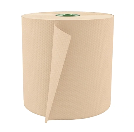 Cascades Hardwound Paper Towels, 1-Ply, 7.5 inch, 775 ft, Moka, for Tandem Dispensers, 6 Rolls per Case