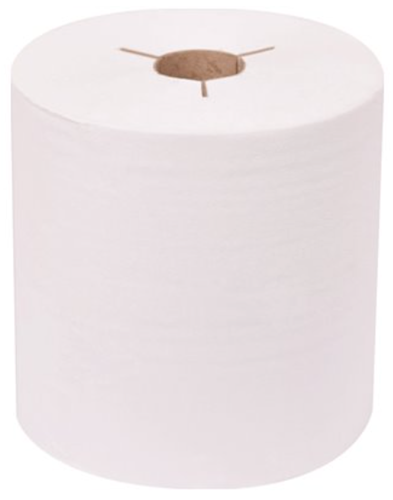 Renown Hardwound Paper Towels, Bright White, 8 inch, 600 ft per Roll, 6 Rolls per Case