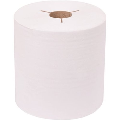 Renown Premium Hardwound Paper Towels, Controlled, Bright White, 8 inch, 6 Rolls per Case
