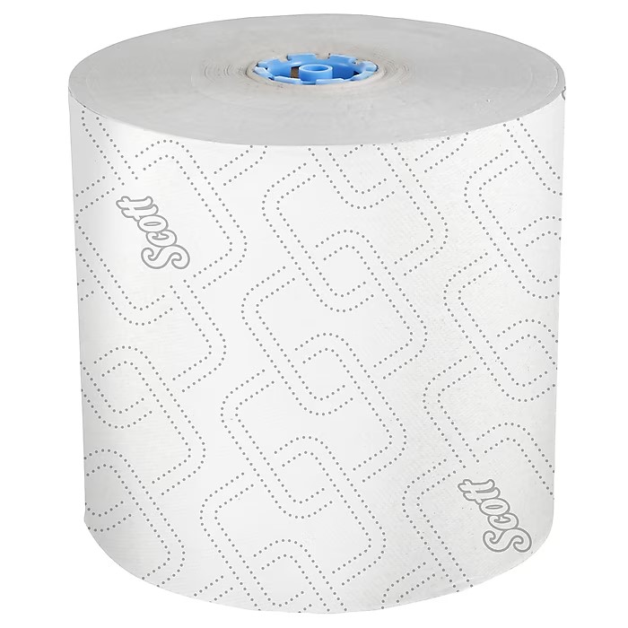 Kimberly-Clark Hardwound Paper Towels, 1-Ply, with Core Plugs, 6 Rolls per Case
