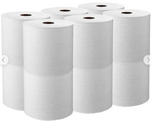 Kleenex Recycled Hardwound Paper Towels, White, 1-Ply, 425 ft per Roll, 12 Rolls per Case