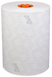 Scott Pro Slimroll Hardwound Paper Towels, White, 1-Ply, 580 ft per Roll, 6 Rolls per Case