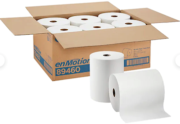 enMotion Hardwound Paper Towels, White, 10 inch, 4800 ft, 6 Rolls per Case