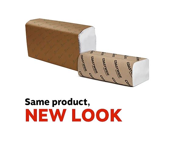 Coastwide Professional Multifold Paper Towels, White, 1-Ply, 250 Sheets/Pack, 4000/Case