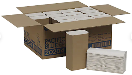 Georgia Pacific Pacific Blue Multifold Paper Towels, White, 1-Ply, 250 Sheets/Pack, 16 Packs/Case