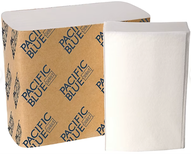 Georgia Pacific Pacific Blue Recycled Multifold Paper Towels, White, 2-Ply, 200 Sheets/Pack, 40 Packs/Case