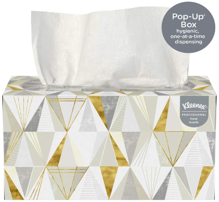 Kleenex Recycled Multifold Paper Towels, White, 1-Ply, 120 Sheets/Pack, 18 Packs/Case