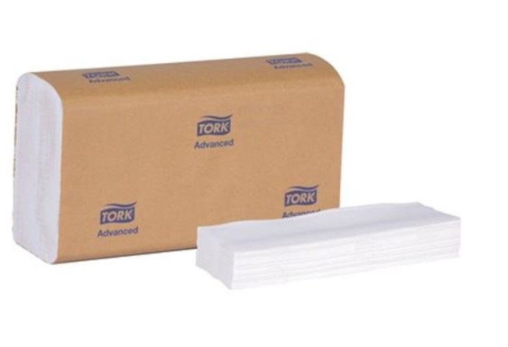 Tork Advanced Multifold Paper Towels, White, 250 Sheets/Pack, 16 Packs/Case