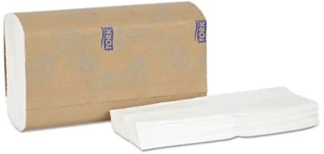 Tork Multifold Paper Towels, White, 2-Ply, 189 Sheets/Pack, 16 Packs/Case