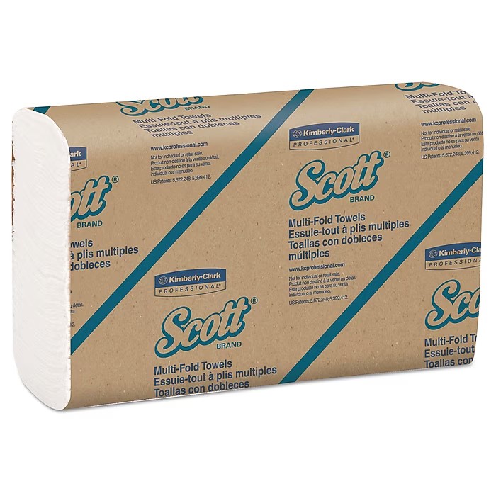 Scott Multifold Paper Towels, White, 9.25 x 9.20 Inches, 3000/Case