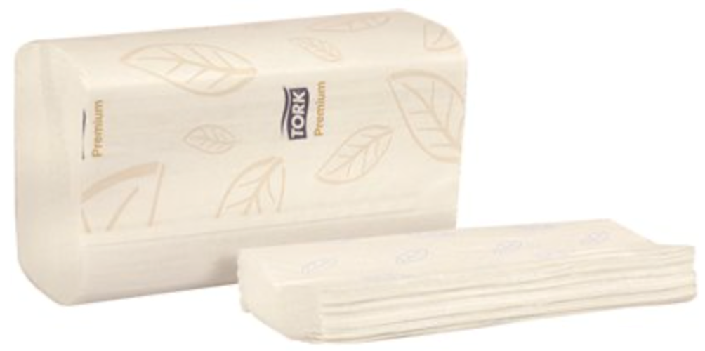 Tork Premium Multifold Paper Towels, White, 2-Ply, 9.5 x 9.125 Inches, 2100/Case