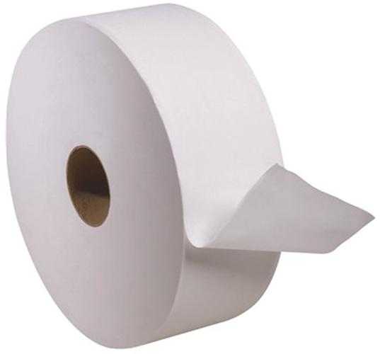 Tork Jumbo Toilet Tissue, White, 2-Ply, 1600 ft per Roll, 6 Rolls per Case