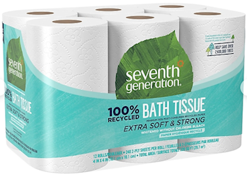 Seventh Generation Recycled 2-Ply Toilet Tissue, White, 12 per Case