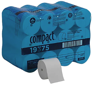 Georgia-Pacific Coreless Compact Recycled 2-Ply Toilet Tissue, White, 1000 Sheets per Roll, 36 Rolls per Case