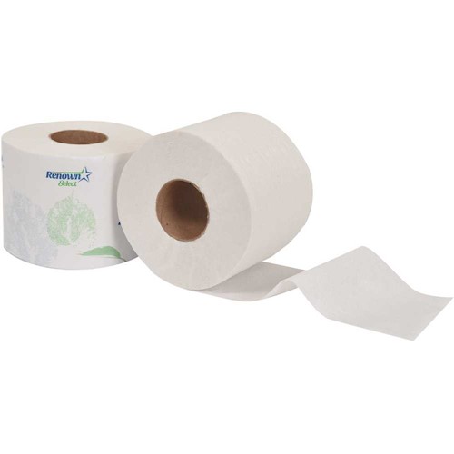 Renown 2-Ply Toilet Tissue, Standard Roll, 616 Sheets per Roll, 48 Rolls per Case