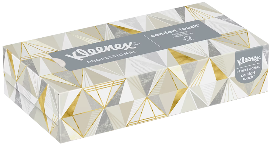 Kleenex Standard Facial Tissue, 2-Ply, White, 125 Tissues per Box, 1 Each