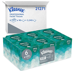 Kleenex Boutique Cube Box Facial Tissues, 2-Ply, White, 6 per Case
