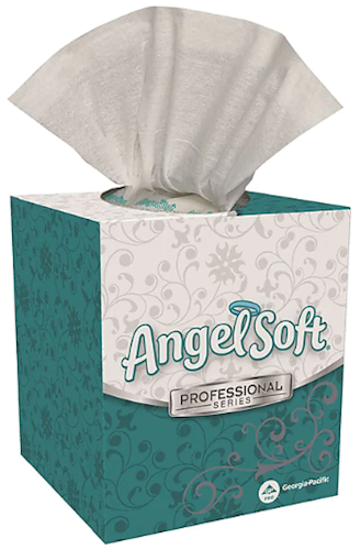 Angel Soft Cube Facial Tissues, 2-Ply, 96 Tissues per Box, 1 Each
