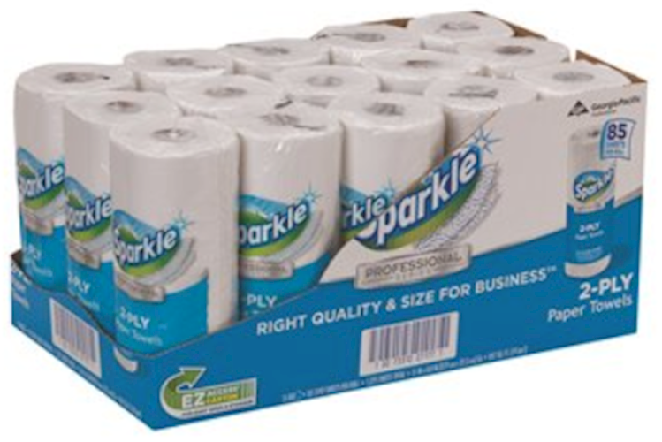 Sparkel Professional Series 2-Ply Perforated Household Roll Paper Towels, 15 Rolls per Case