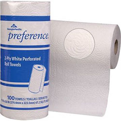 Pacific Blue 2-Ply Kitchen Roll Paper Towels, 100 Sheets per Roll, 30 Rolls per Case
