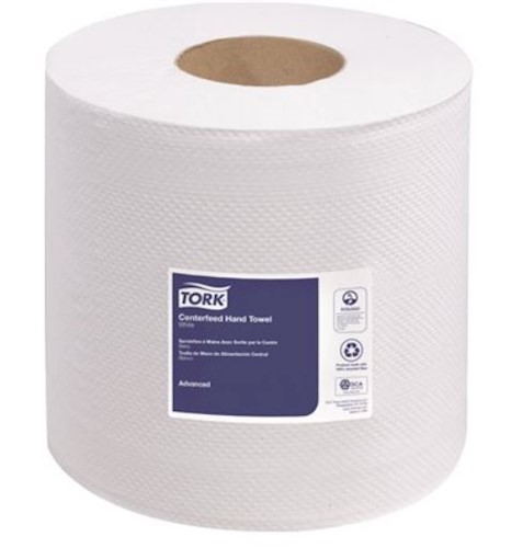 Tork Advanced Center Pull Paper Towels, Soft, White, 500 Sheets/Roll, 6 Rolls/Case