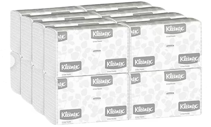 Kleenex 1-Ply White C-Fold Paper Towels, 150 Sheets/Pack, 16 Packs/Case