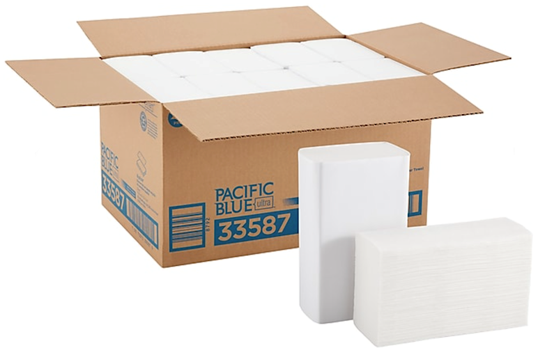 Pacific Blue White C-Fold Paper Towels, 10.2 x 10.8 Inches, 2200/Case