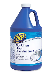 Zep Professional No-Rinse Floor Disinfectant, Liquid Solution, Blue, 1 Gallon, 1/EA